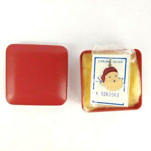 Vintage Spencer Co. 925 Sterling Silver Santa Claus Design Charm Pendant